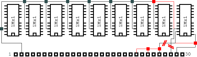 Schematic Rewiring Plan for 9-Chip Modules