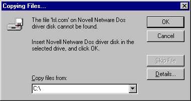 Driver diskette prompt...